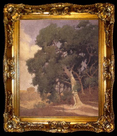 framed  Percy Gray Trees on a Hillside (mk42), ta009-2